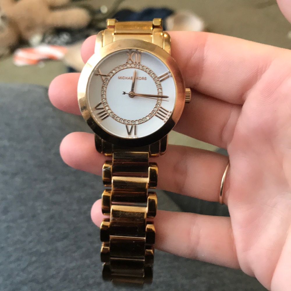 Micheal Kors Rose Gold Diamond Watch